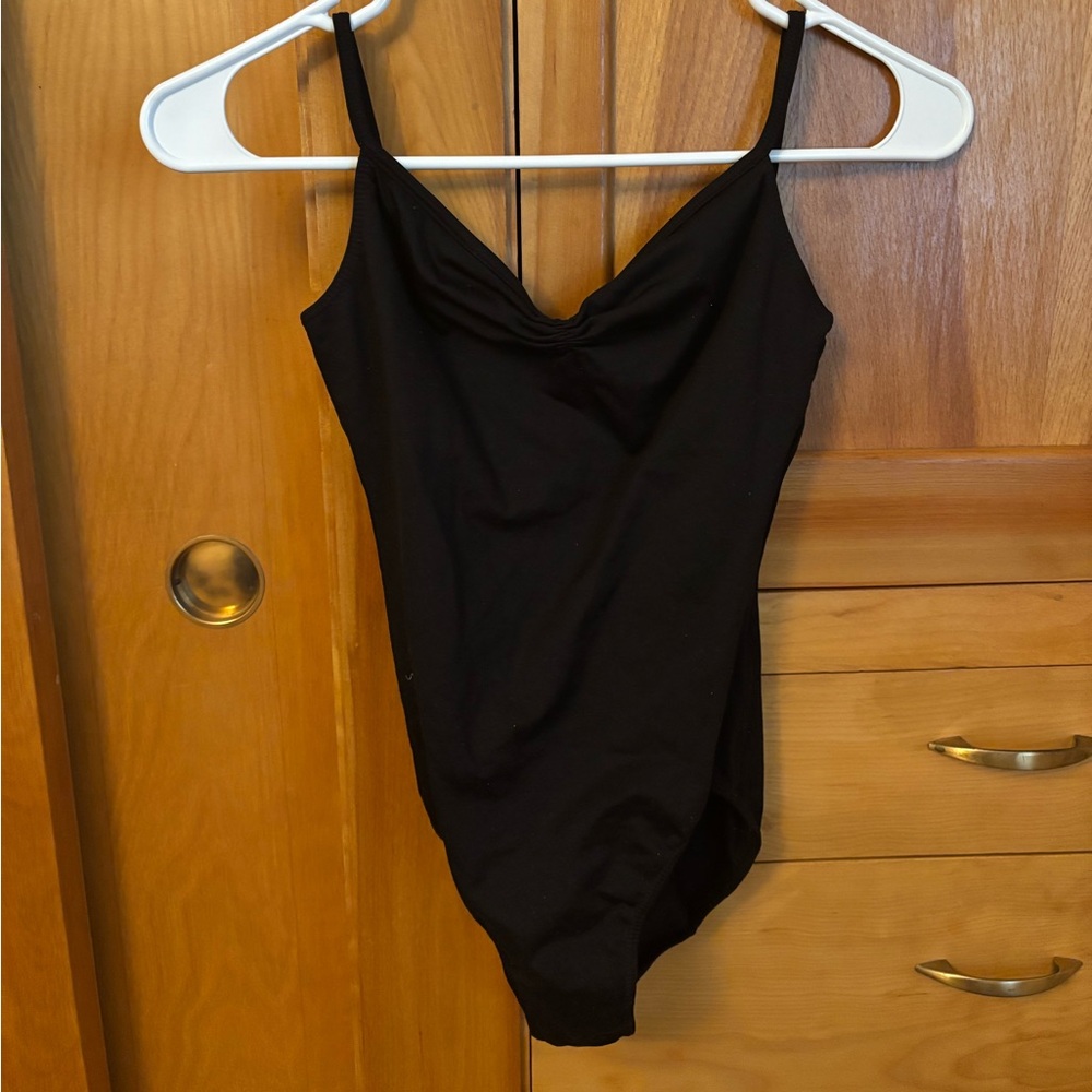 so danca black camisole leotard with adjustable pinch
